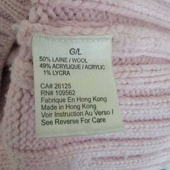 COPY - Sunice Quarter Zip, Wool Blend Ribbed Sweater. Size L. - Picture 8 of 9